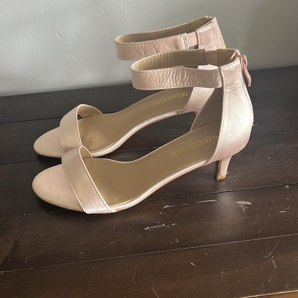 Fiona open toe satin kitten  heels - Picture 3 of 15